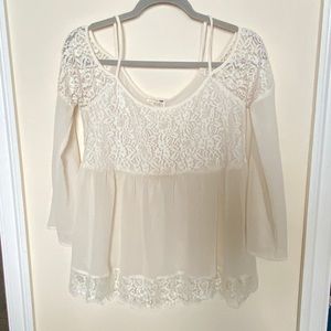 La Hearts White Blouse